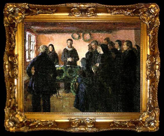 framed  Anna Ancher en begravelse, ta009-2